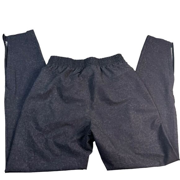 NWOT Ellesse Black lightweight Track Jogger Pants zip ankles recycled material 6 - Picture 2 of 7